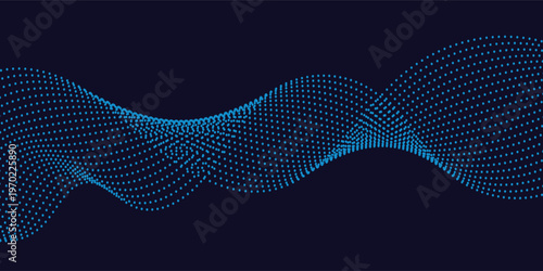 Blue dot and dark blue gradient background