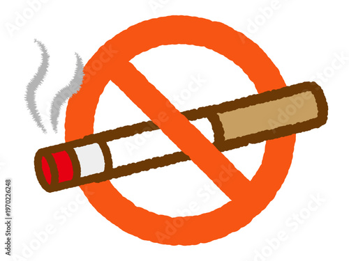 	禁煙マークと煙草のイラスト素材3