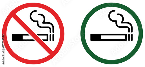 no smoking vaping allowed sign icon set