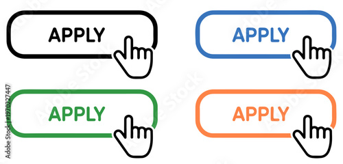 apply click button icon with cursor pointer