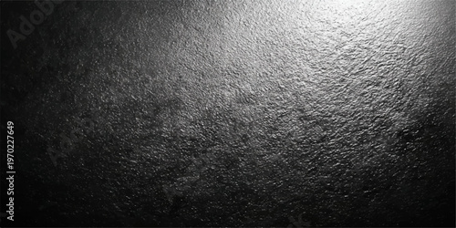 Dark grunge metal texture with a rough black leather pattern on an old gray wall surface for a vintage industrial backdrop