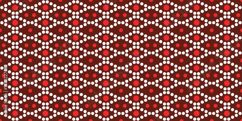 Seamless Circular Dot Diamond Pattern Geometrical Background Illustration For Textile