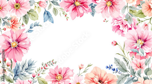 Elegant garden flowers forming a seamless background filled with beauty, balance, and natural artistic charm