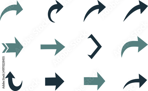 Collection of diverse arrow icons in various styles