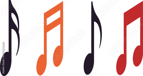 Four musical notes a symphony of visual harmony