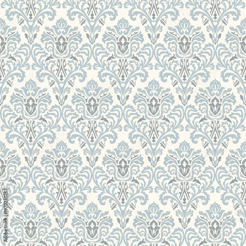 Damask modern seamless pattern element. Vintage classic old fashioned damask ornament, seamless texture for wallpapers, textile. Vector illustration