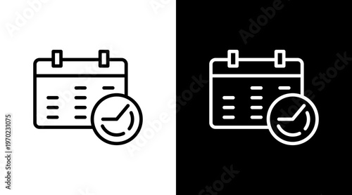 Calendar White Icon Set Design