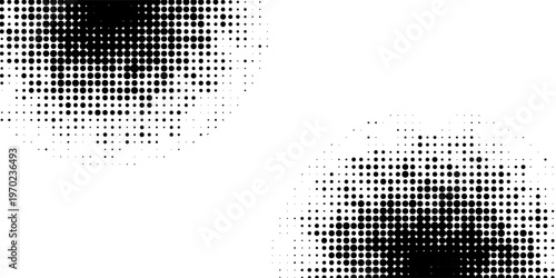 Set of black halftone dots background. dots style