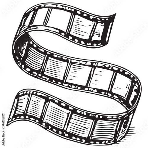 Film Strip for Video Editing, Cinematic Production and Movie Post Production Media