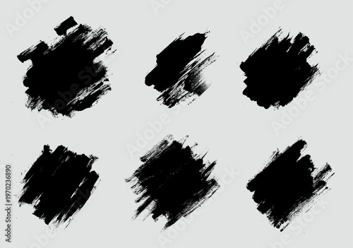 Abstract Brush Side Stroke Background Banner Vector Set