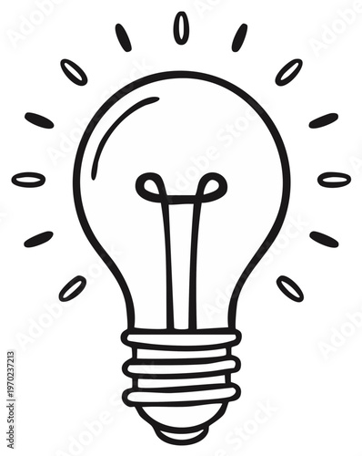 Illuminated lightbulb symbol for ideas, solutions and creative thinking concept on white