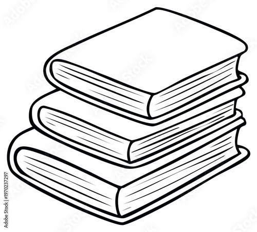 Stack of Educational Textbooks Illustration: Reading Material, Literature, Learning Tools