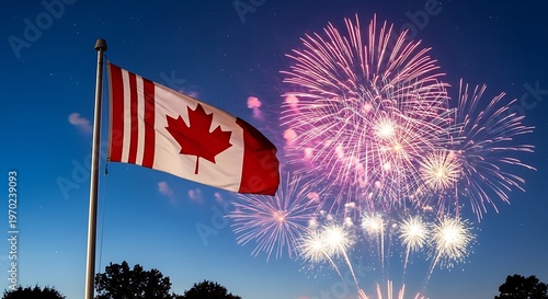 Victoria day fireworks celebrating canada with a stunning display of patriotism