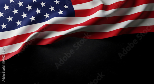Celebrating independence day a vibrant american flag waving proudly patriotic symbolism and national pride