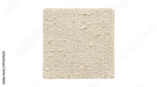 Bilde på lerret Natural beige burlap hessian fabric swatch isolated