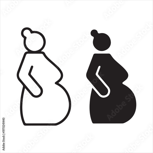 Pregnancy icon. Simple outline style for web and app. Vector icon