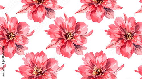 A colorful botanical design with blooming flowers arranged in a harmonious pattern