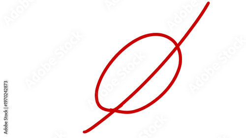 Red prohibition no symbol hand drawn doodle