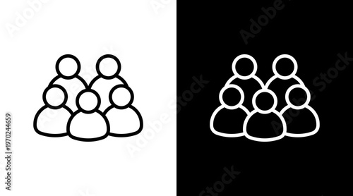Audience White Icon Set Design