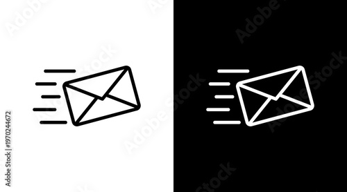 Email Campaign White Icon Set Design