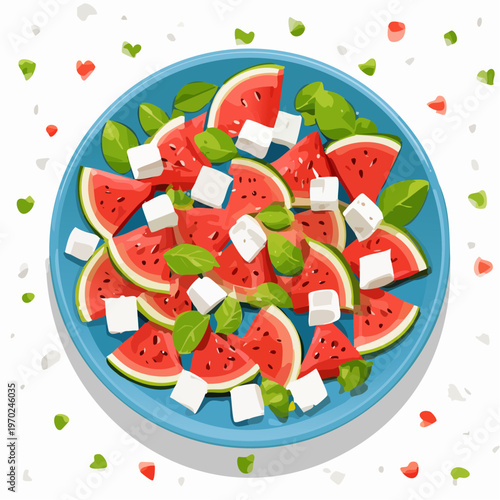 Wassermelonen Feta Salat