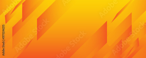 Modern Orange and Yellow Abstract Background with Dynamic Geometric Gradient Shapes, Bright Energy Header Design, Vibrant Minimalist Vector for Corporate Presentation, Web Banner, and Tech Poster.