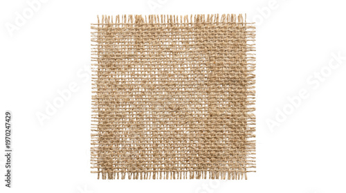 Foto Natural brown burlap hessian fabric swatch
