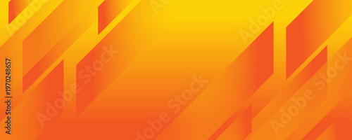 Modern Orange and Yellow Abstract Background with Dynamic Geometric Gradient Shapes, Bright Energy Header Design, Vibrant Minimalist Vector for Corporate Presentation, Web Banner, and Tech Poster.