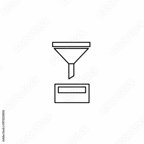 Interface Icon of a Funnel Filtering Input for User Interface Design, Digital Applications, Websites, and Mobile App Development