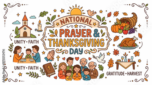 National Prayer Thanksgiving Day Family Gathering Autumn Harvest