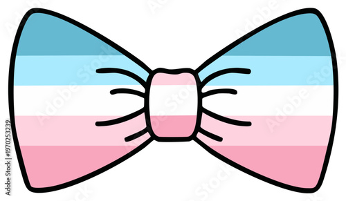 Transgender Pride Flag Bow Tie Illustration
