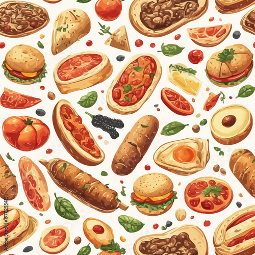 Food Pattern Design Very Cool