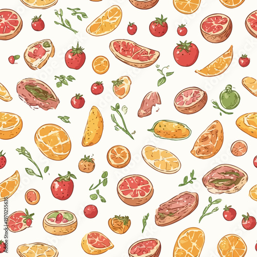 Food Pattern Design Very Cool