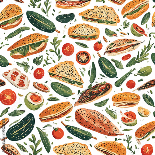 Food Pattern Design Very Cool