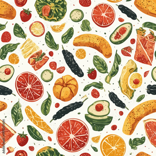 Food Pattern Design Very Cool