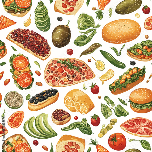 Food Pattern Design Very Cool