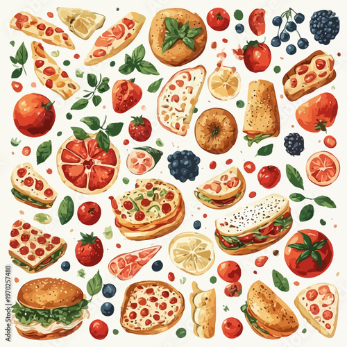 Food Pattern Design Very Cool