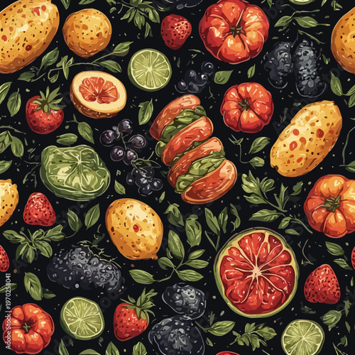 Food Pattern Design Very Cool