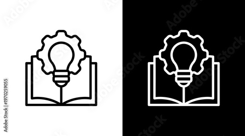 Skill-Based Learning White Icon Set Design