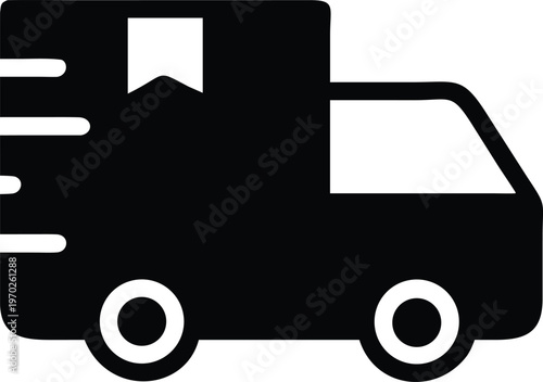 Fast delivery icon set. Free shipping, express delivery