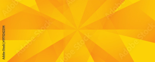 Bild auf Leinwand Modern Orange and Yellow Abstract Background with Dynamic Geometric Gradient Shapes, Bright Energy Header Design, Vibrant Minimalist Vector for Corporate Presentation, Web Banner, and Tech Poster