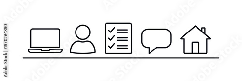 Remote onboarding and employee integration process for helping new hires adapt quickly and become productive in distributed teams, laptop, user