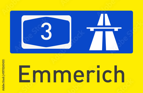 Vektorzeichen, Bundesautobahn A3, Emmerich