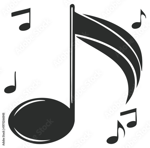 Musical Notes and Symbols Representing Melody and Harmony