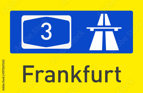 Vektorzeichen, Bundesautobahn A3, Frankfurt