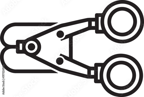 Highly Detailed Vector Icon of a Pneumatic Vacuum Gripper with Multiple Suction Cups for Industrial Automation, Robotics, Manufacturing Assembly Lines, CNC Machining, Packaging Automation