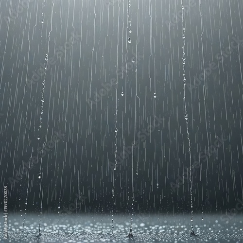 Heavy rain falling against a plain solid color background. 