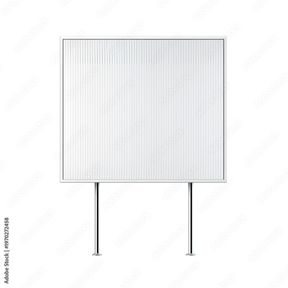Fototapeta premium Minimalist White Cabinet with Chrome Legs compressed isolated on a transparent background