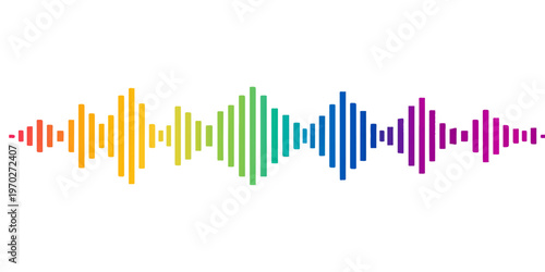A digital blue light sound wave vector illustration featuring a music equalizer audio graph and a technology business growth data chart for a modern radio frequency design