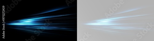 Foto Motion blur speed lines blue overlay track png